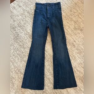 We The Free Dark Indigo Flare Jeans